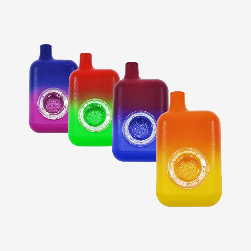 Silicone Vape Hand Pipe by Pipe420 – modern compact silicone hand pipe inspired by vape design with heat-resistant material, offered by wholesale silicone hand pipe distributor LA CA – distributed by Pipe420
