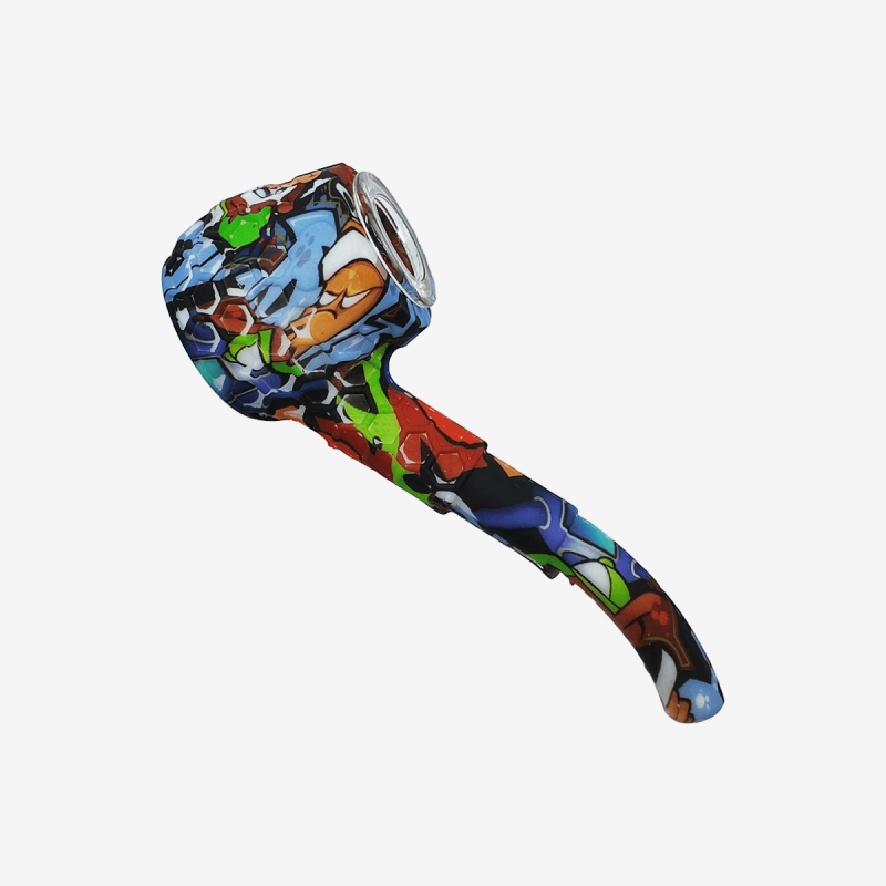 Wholesale 4.5 inch printed silicone hand pipe – Pipe King LLC LA Wholesale Smoke Shop and Accessories