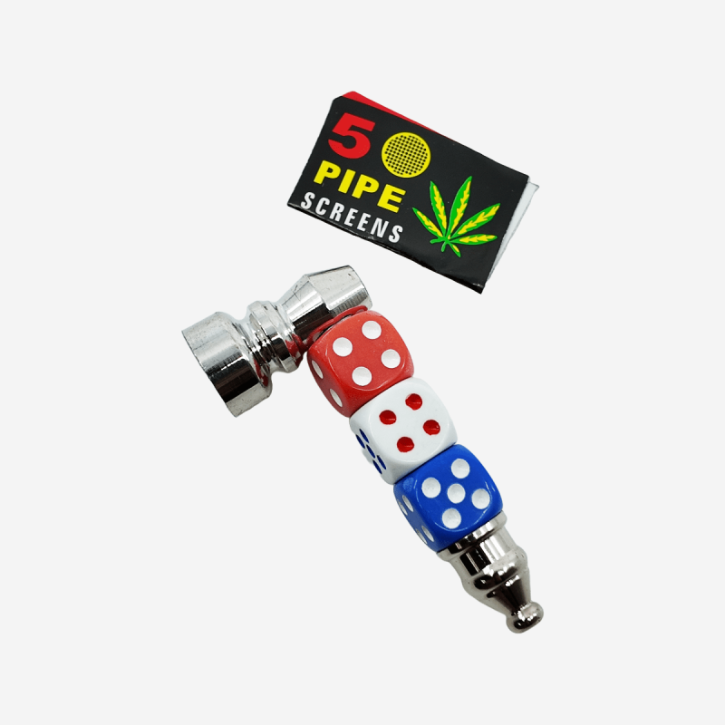 Durable compact dice design metal pipe for smoking – Pipe King LLC Los Angeles Wholesale Accessories