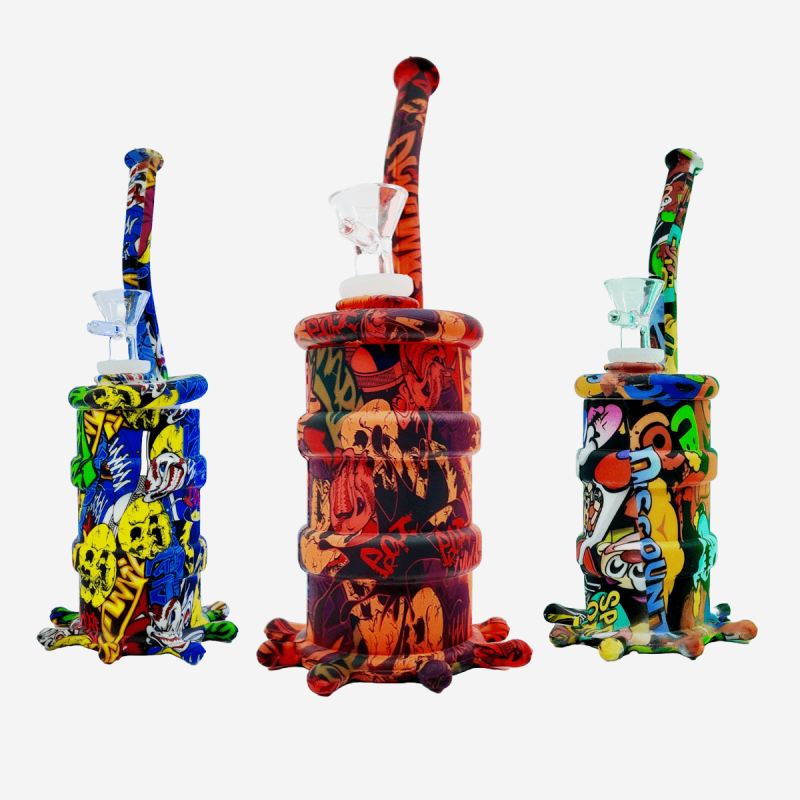 PRINTED BARREL SILICONE WATERPIPE