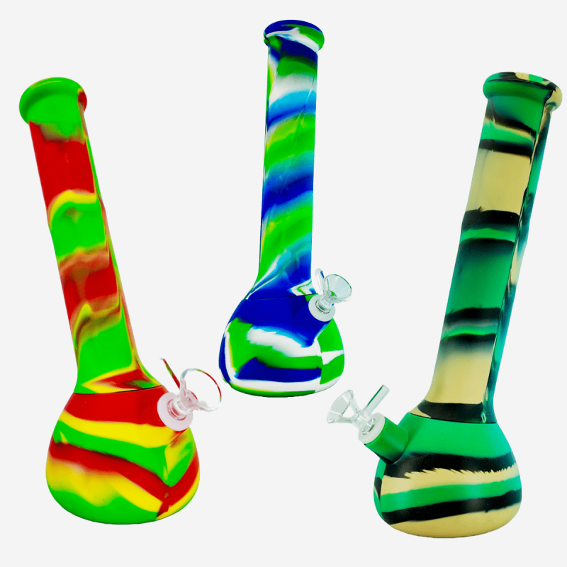 12 Inch Detachable Silicone Beaker Water Pipe by Generic – distributed by Pipe420 – wholesale silicone smoking accessories distributor Los Angeles, CA