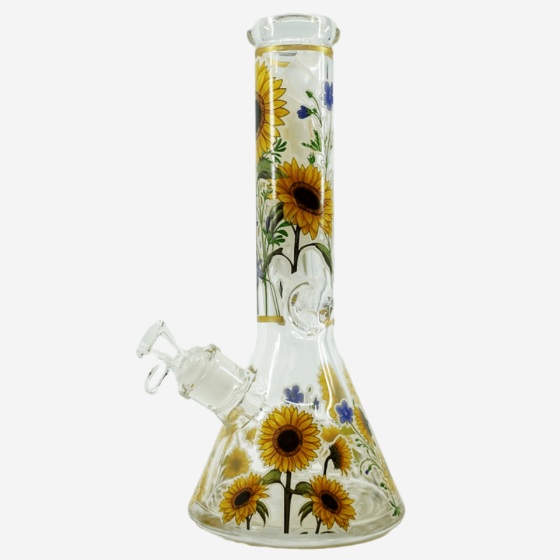 12.5-inch 7mm Patterned Beaker Water Pipe Set by Pipe King LLC – distributed by Pipe King Wholesale | Wholesale glass pipe distributors LA USA best wholesale glass pipe distributors LA