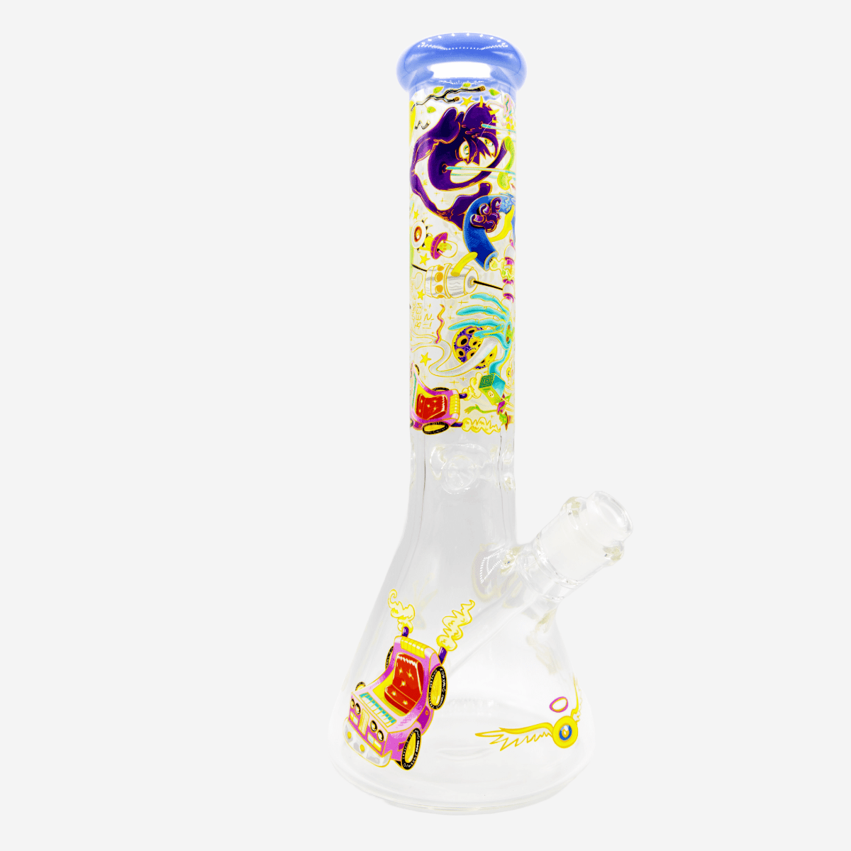 Untitled-2024-08-22T144033.879.png Unique 14 inch Dunkee Three Days Biker patterned hand pipe – Available at Pipe King LLC LA Wholesale Smoke Shop