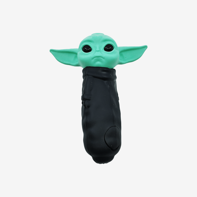 Fun and compact Baby Yoda silicone hand pipe – Pipe King LLC LA Wholesale Smoke Shop and Accessories