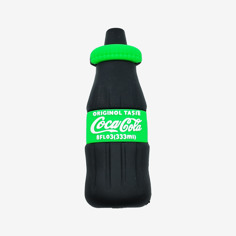Durable 4" silicone hand pipe with Coca-Cola design – Pipe King LLC Los Angeles Wholesale Accessories