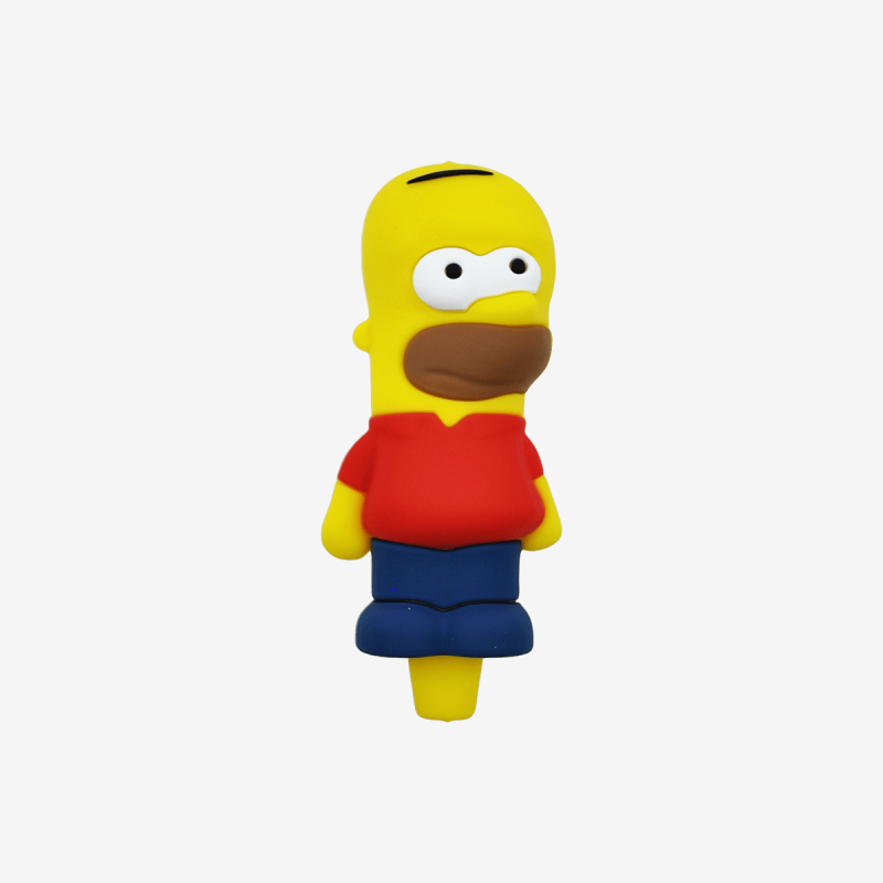 Vibrant 4.25" multi-color Simpsons-themed silicone pipe – Pipe King LLC Los Angeles Wholesale Accessories