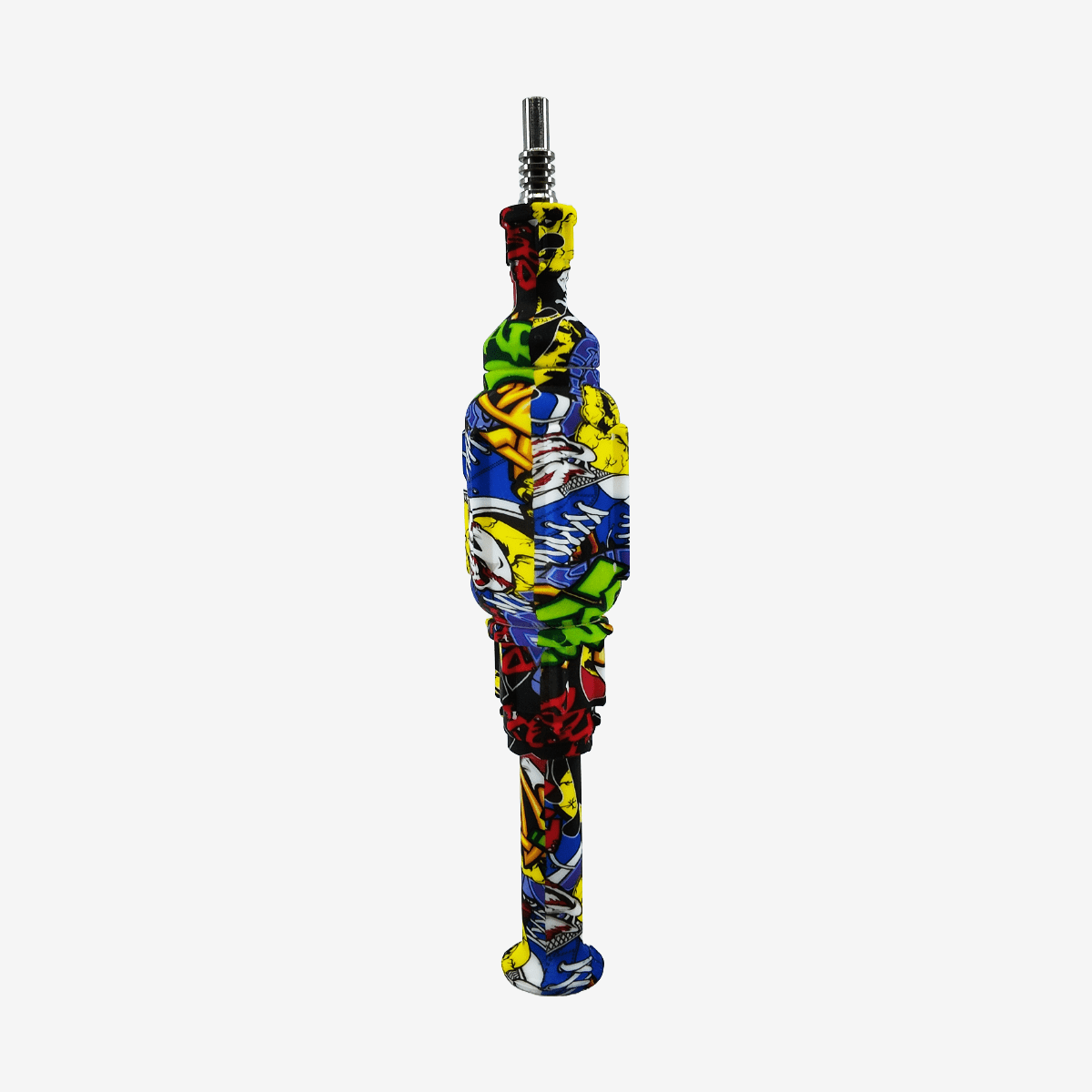 Untitled-2024-08-31T154930.012.png Stylish printed 10mm cylindrical nectar collector for dabbing – Available at Pipe King LLC LA Wholesale Smoke Shop