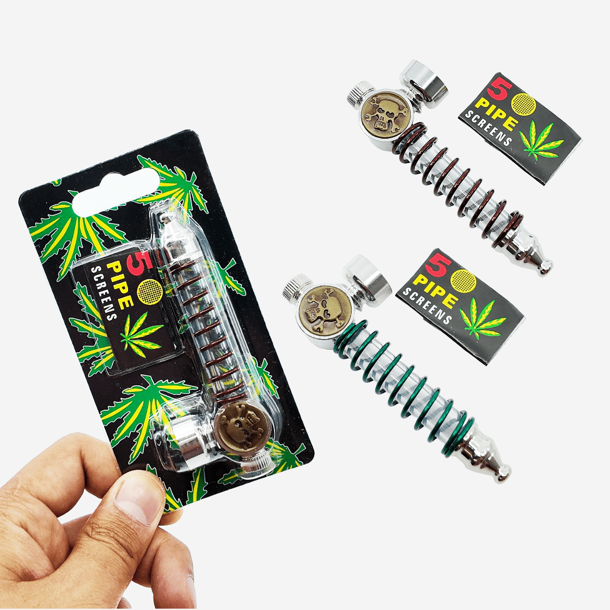Untitled-2024-09-10T170733.577.png Wholesale spring flash skull head small pipe with light and replaceable battery – Pipe King LLC LA Wholesale Smoke Shop and Accessories