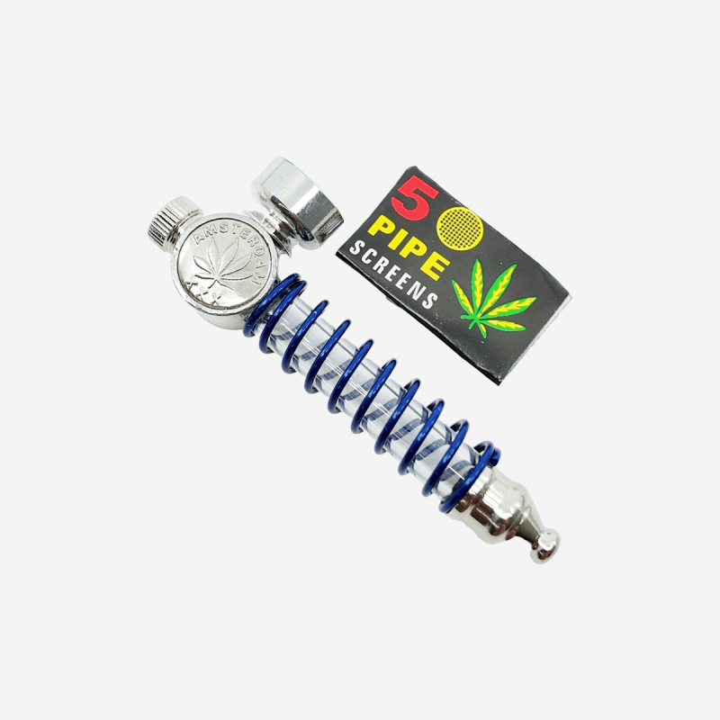 Spring flash pipe skull head with light small pipe battery replaceable metal smoke tool – Pipe King LLC LA Wholesale Smoke Shop and Accessories