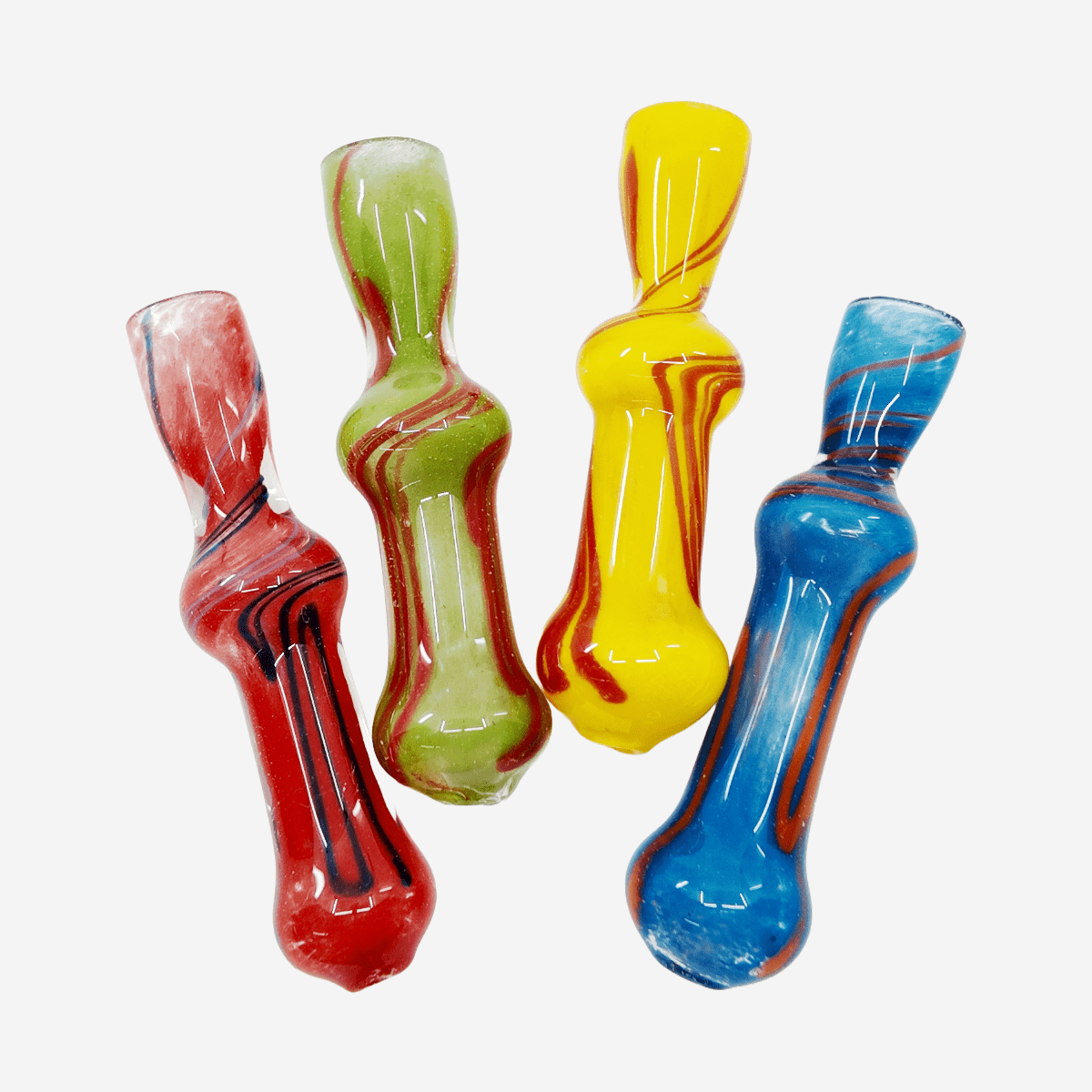 Untitled-2024-09-12T162453.001.png Frit smoking chillums in mixed colors – Pipe King LLC LA Wholesale Smoke Shop and Accessories