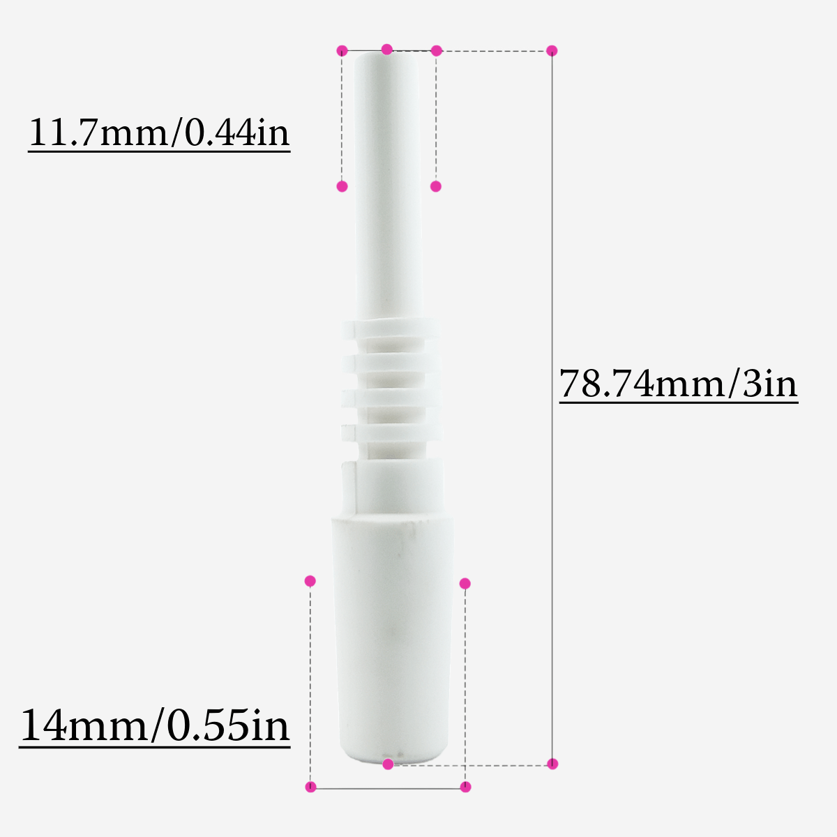Untitled-2024-10-02T111753.247.png Five-pack 14mm ceramic nails with clips for dab rigs – Available at Pipe King LLC LA Wholesale Smoke Shop
