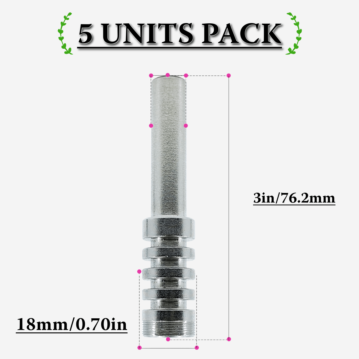 Untitled-2024-10-02T172947.547.png Pack of 5 18mm screw titanium nails for dabbing – Pipe King LLC LA Wholesale Smoke Shop and Accessories