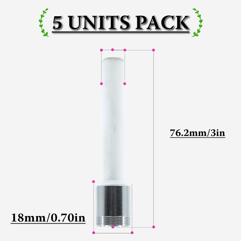 Pack of 5 18mm screw ceramic nails for dabbing – Pipe King LLC LA Wholesale Smoke Shop and Accessories