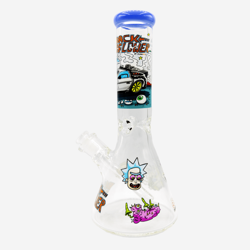 Stylish 12" Dunkee Back For The Flower Biker design hand pipe – Pipe King LLC Los Angeles Wholesale Accessories