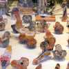 a group of glass pipes on a table
