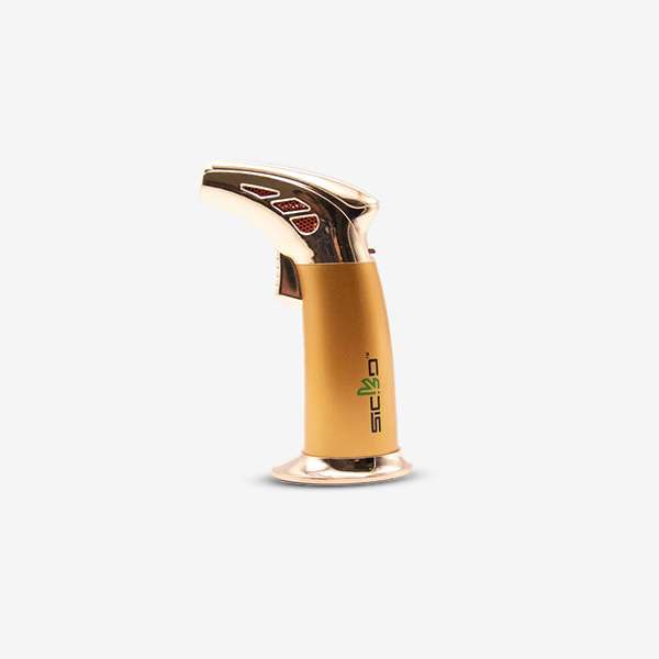 Sicko SKO-005 Torch Lighter Sicko SKO-005 Torch Lighter in six bold colors—wind-resistant, refillable jet flame butane lighter with ergonomic grip, shown in Red, Yellow, Orange, Black, Blue, and Grey.