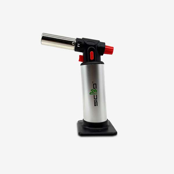 Sicko SK-037 Torch Lighter Sicko SK-037 Torch Lighter in black and silver, featuring a 2730°F flame, piezo ignition, and ergonomic aluminum body – 7.25 inches tall, 13 oz.