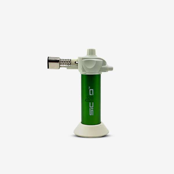 Sicko SKY-027 Torch Lighter Sicko SKY-027 Torch Lighter – compact refillable butane torch with 2500°F adjustable jet flame, shown in multiple colors (Silver, Green, Red, Blue)