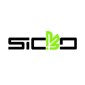 a green and black logo