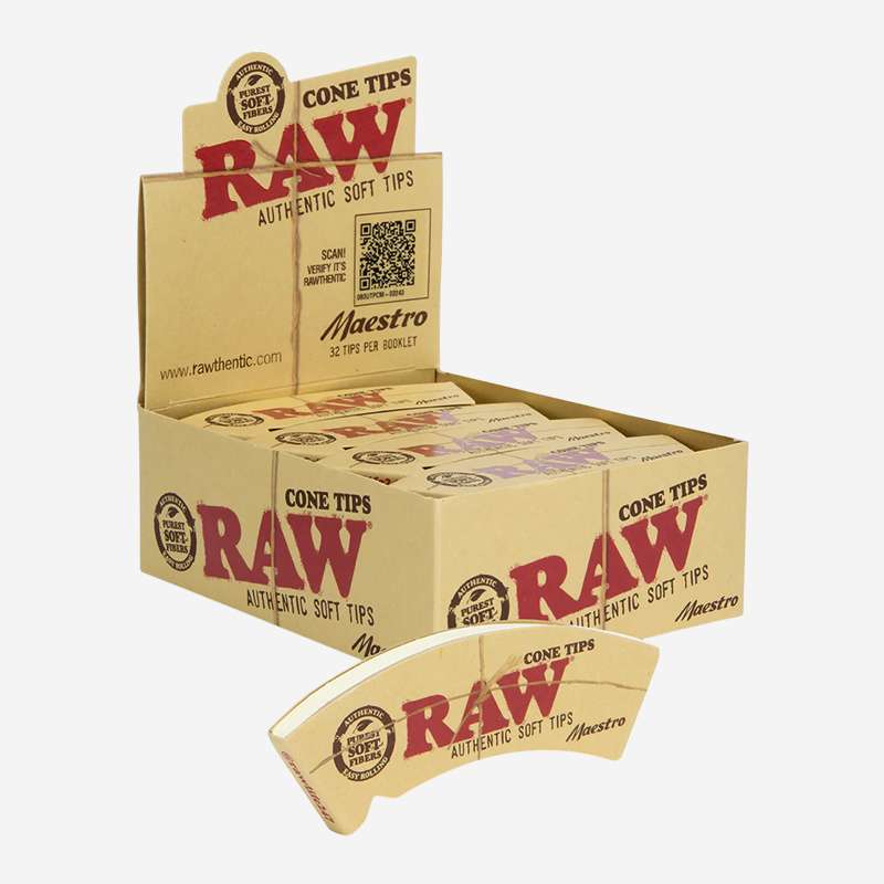 RAW Maestro Cone Tips by RAW – distributed by Pipe420 – wholesale rolling papers distributor Los Angeles, CA – rolling papers and wraps supplier CA