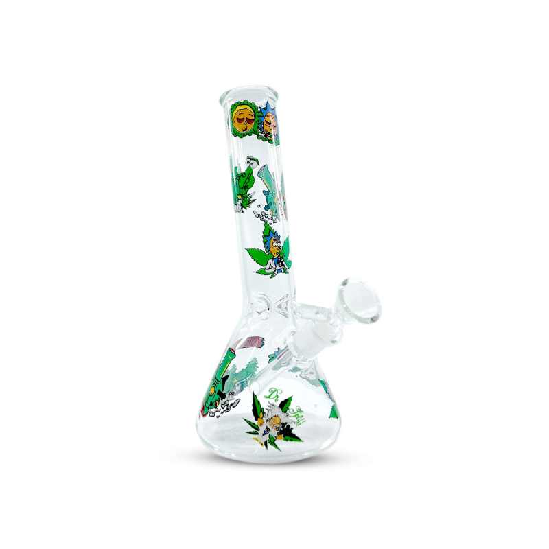 8" Character Print Glass Beaker