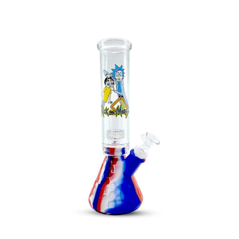 10" Ricky & Morty Silicone-Glass Beaker by Pipe420 – Wholesale glass pipe distributors LA USA | best wholesale glass pipe distributors LA