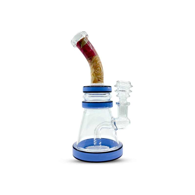 8" Printed Glass Dab Rig - Assorted Colors