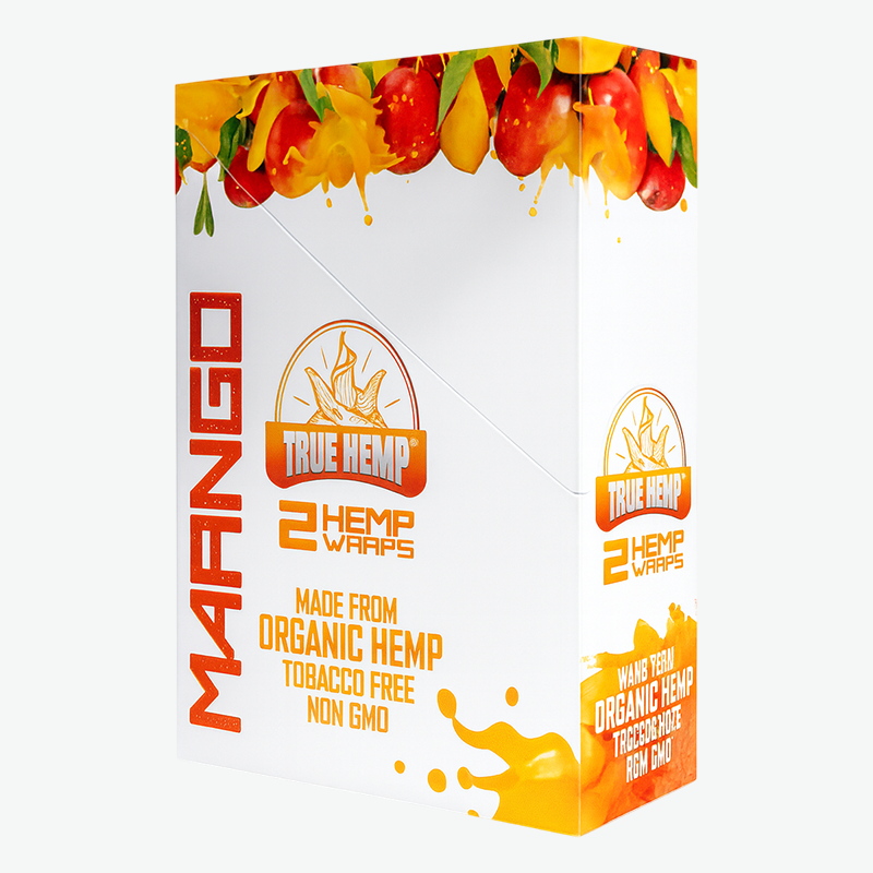 True Hemp Mango Hemp Blunt Wraps by True Hemp – distributed by Pipe420 – wholesale rolling papers distributor Los Angeles, CA – rolling papers and wraps supplier CA