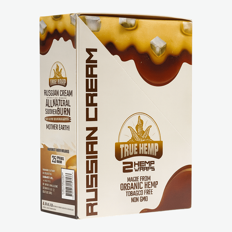 True Hemp Russian Cream Hemp Blunt Wraps by True Hemp – distributed by Pipe420 – wholesale rolling papers distributor Los Angeles, CA – rolling papers and wraps supplier CA